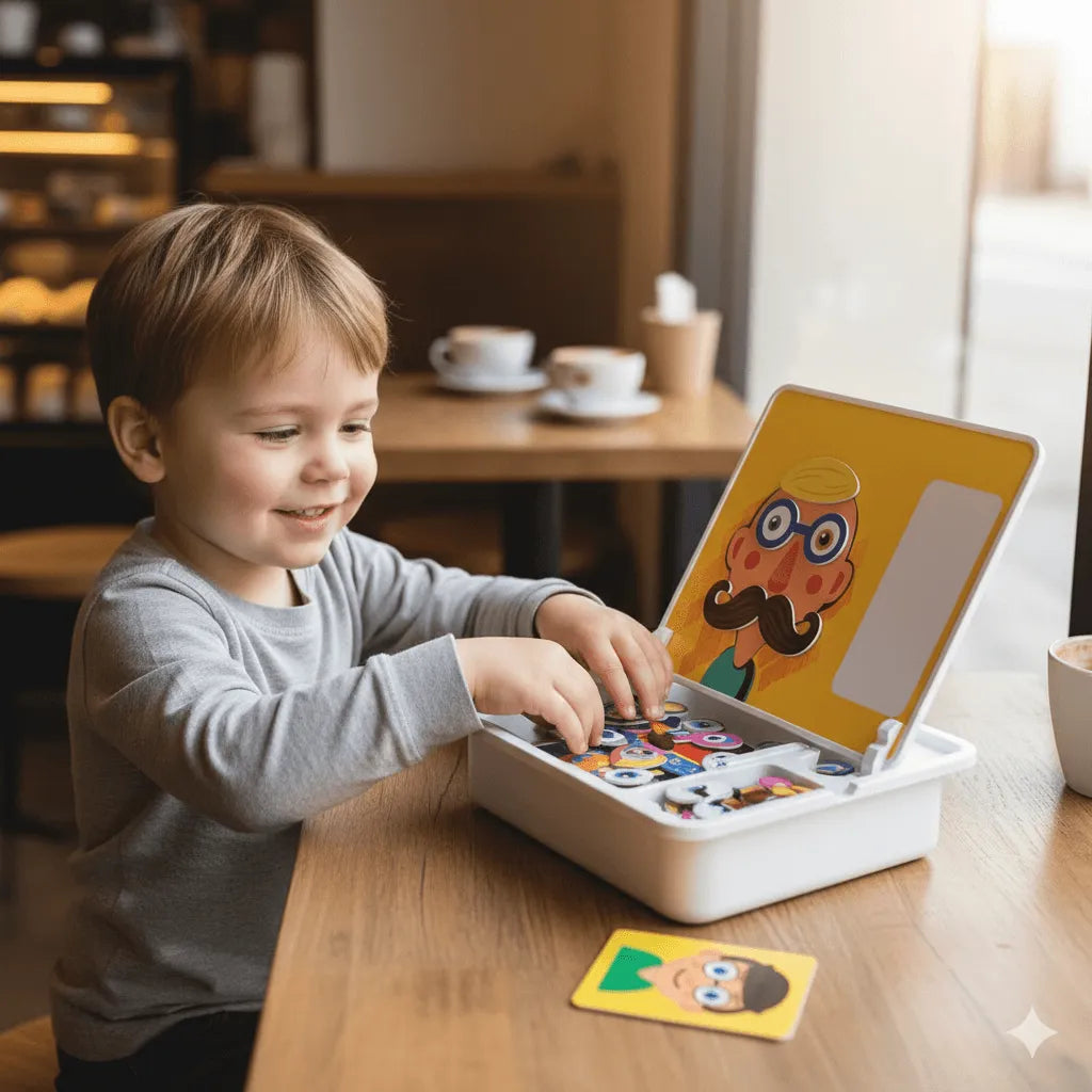 Drewniane magnetyczne puzzle: twórz kształty i wzory