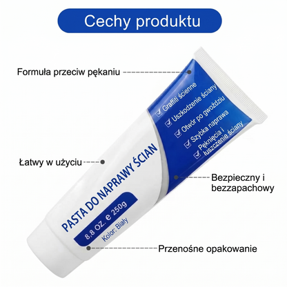 Biała masa szpachlowa do ścian – 250g – do naprawy dziur i pęknięć