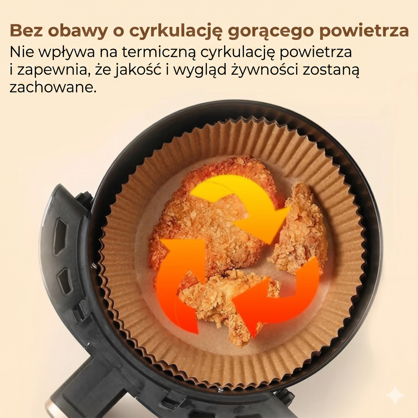 Koszyki na papier do pieczenia do frytkownicy powietrznej – [opakowanie 100 sztuk]
