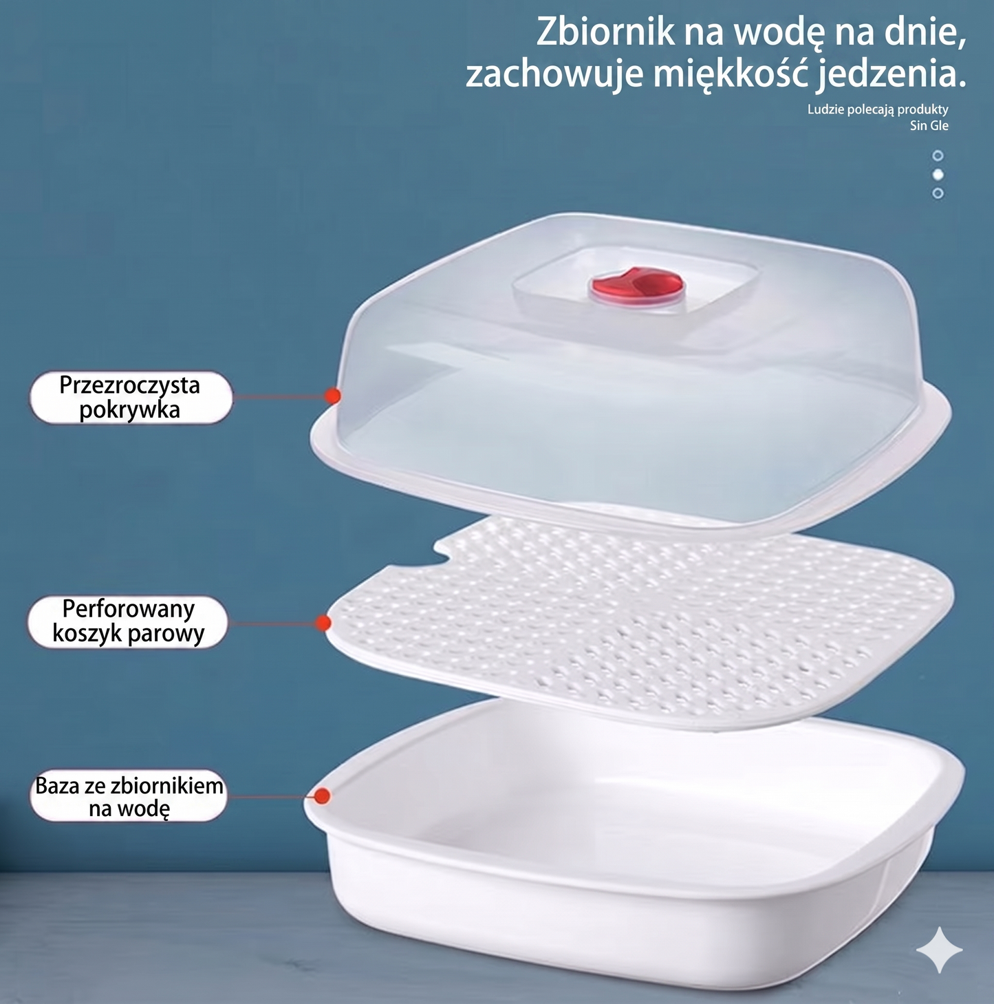 Wielofunkcyjny parowar do mikrofalówki z funkcją podtrzymywania ciepła – Zdrowe gotowanie