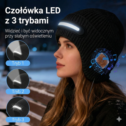 Inteligentna czapka — Bluetooth i oświetlenie LED