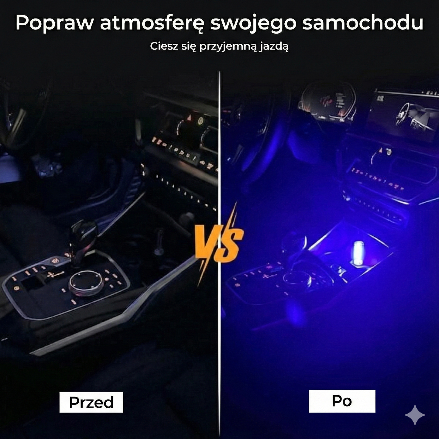 Samochodowe USB LED światło