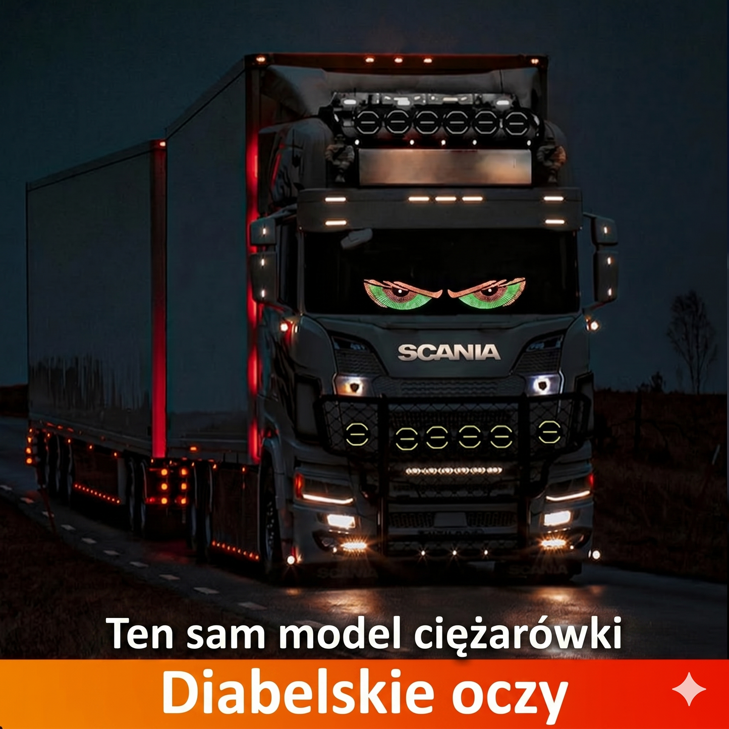Samochodowe LED Devil Eyes na przednią szybę