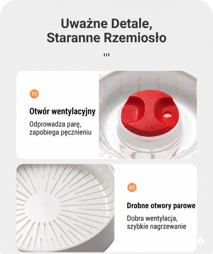 Wielofunkcyjny parowar do mikrofalówki z funkcją podtrzymywania ciepła – Zdrowe gotowanie