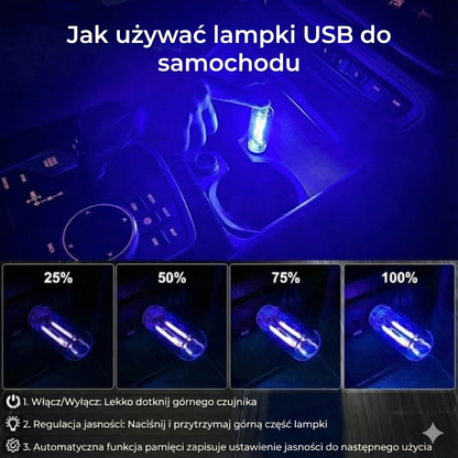 Samochodowe USB LED światło