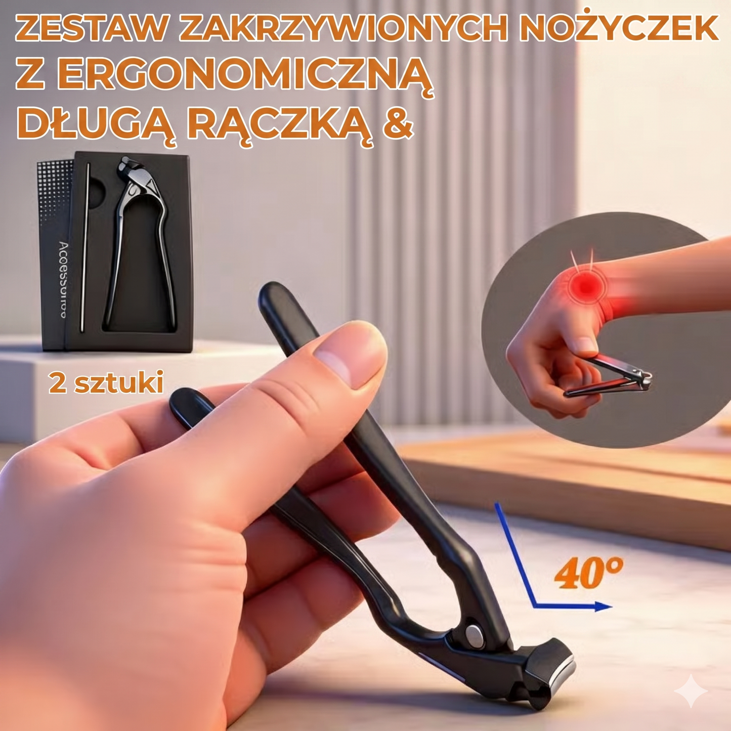 Ergonomiczny obcinacz do paznokci