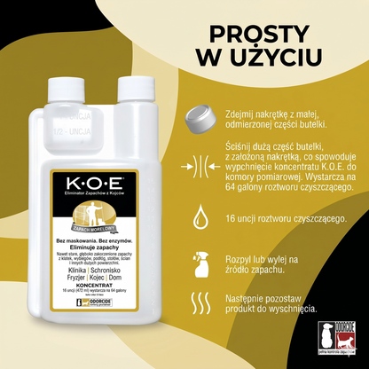 Silny neutralizator zapachów do kojców i zagród dla zwierząt