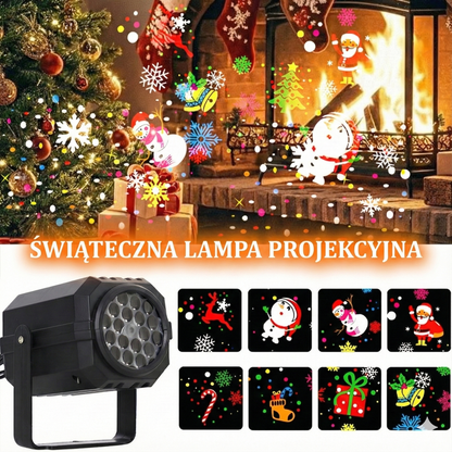 Magiczny świąteczny projektor z ruchomymi wzorami