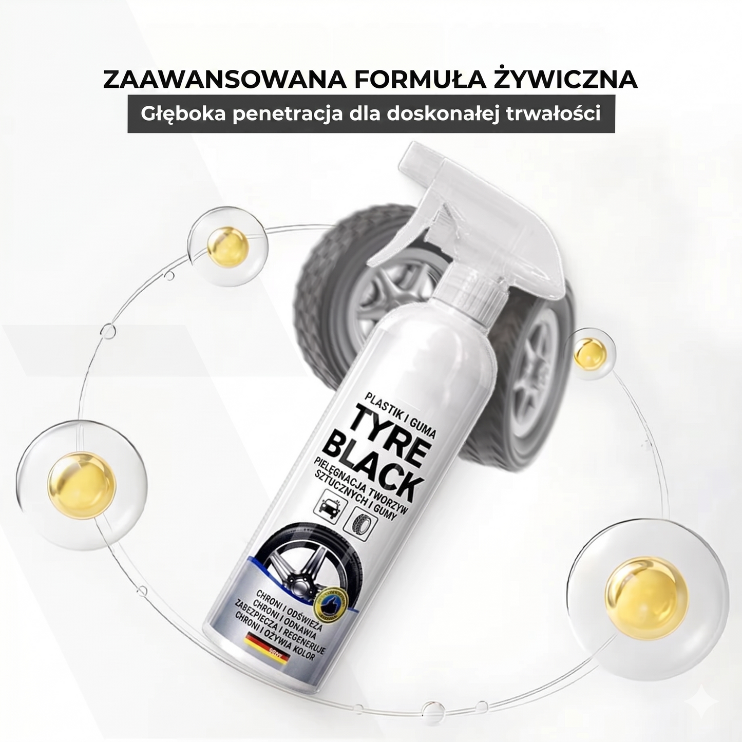Spray do pielęgnacji opon