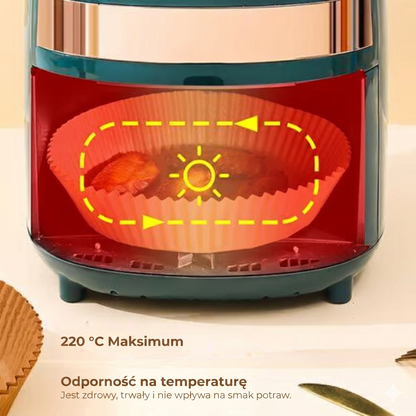 Koszyki na papier do pieczenia do frytkownicy powietrznej – [opakowanie 100 sztuk]
