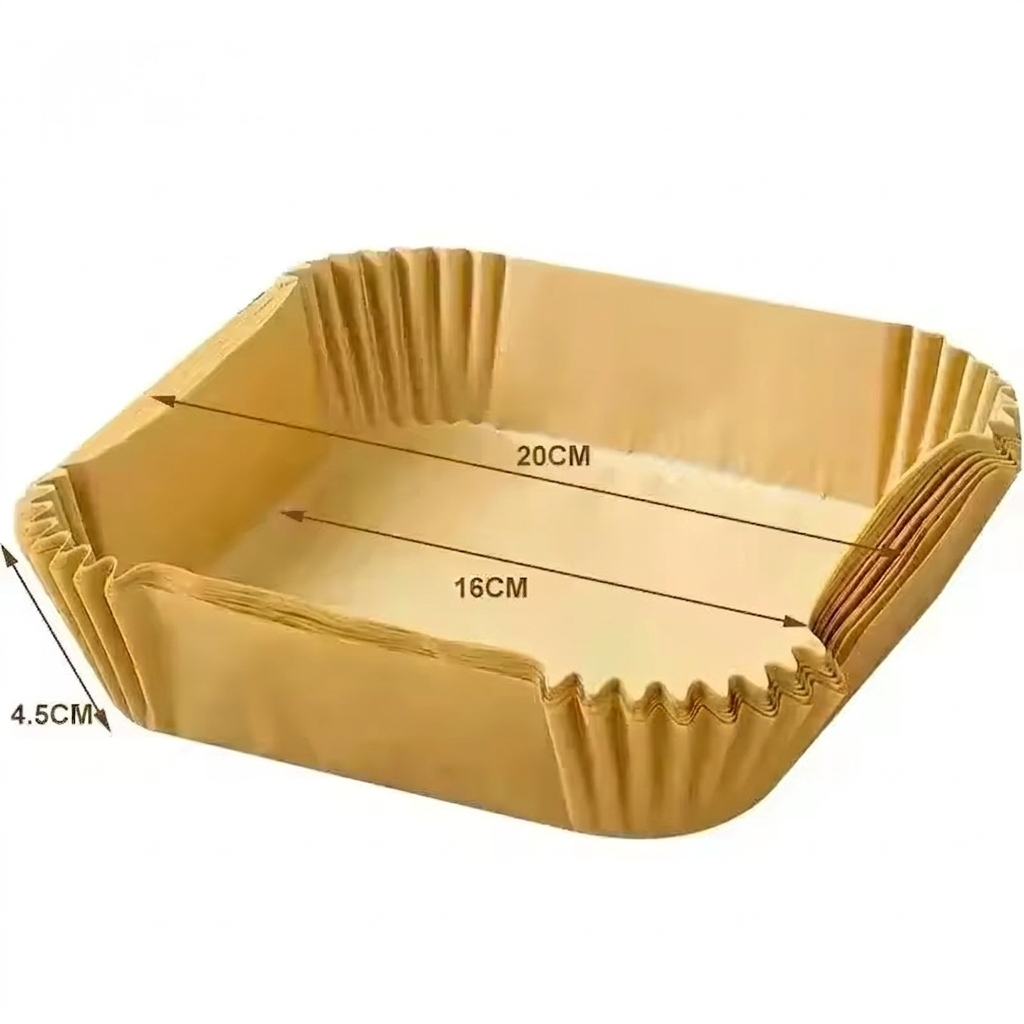 Koszyki na papier do pieczenia do frytkownicy powietrznej – [opakowanie 100 sztuk]
