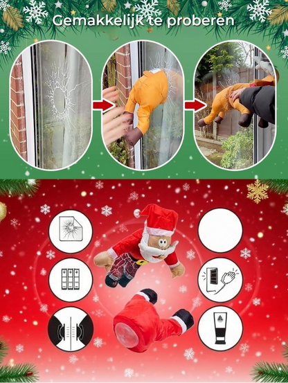 Zabawna ozdoba świąteczna "Ups!” z Mikołajem i reniferem