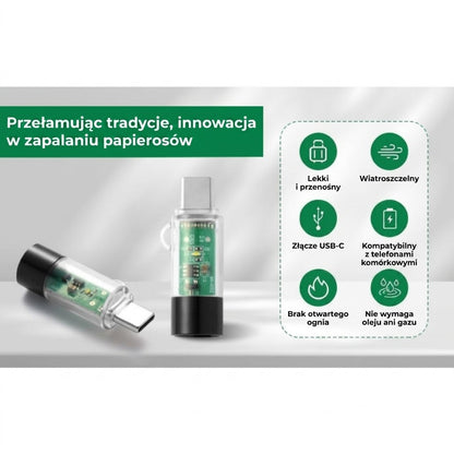 Mini zapalniczka plazmowa – ładowanie przez USB-C