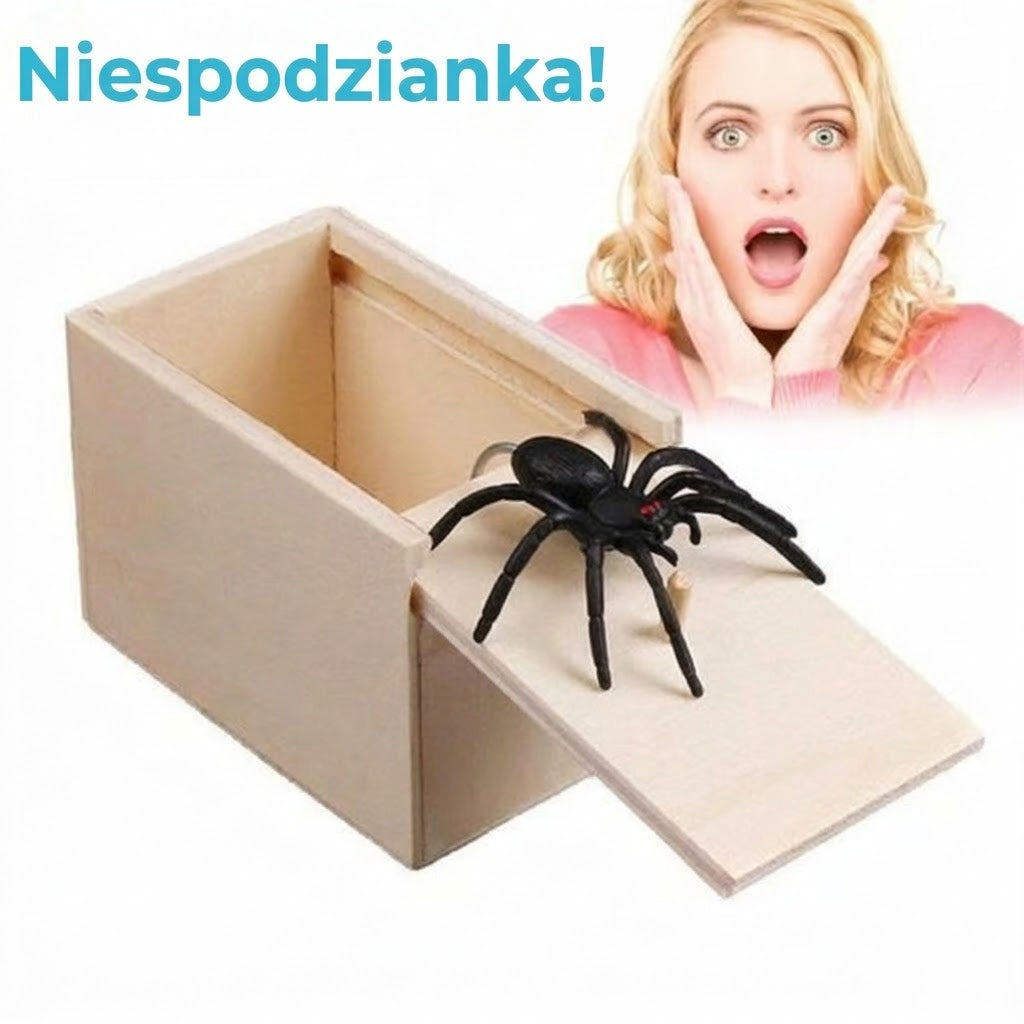 Zabawne pudełko z pająkiem do żartów