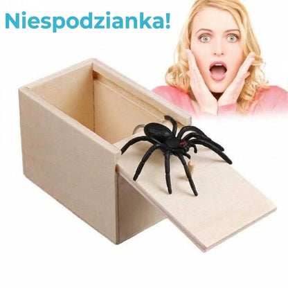 Zabawne pudełko z pająkiem do żartów