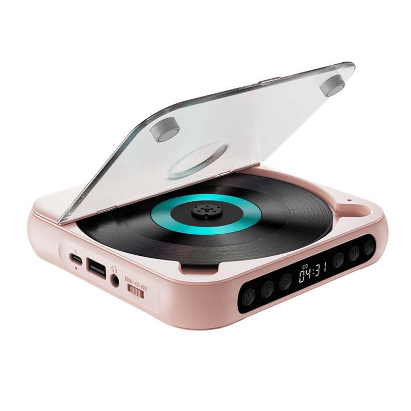 Przenośny odtwarzacz CD z Bluetooth – akumulatorowy Discman do samochodu i w podróż (Anti-Shock)
