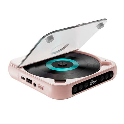 Przenośny odtwarzacz CD z Bluetooth – akumulatorowy Discman do samochodu i w podróż (Anti-Shock)