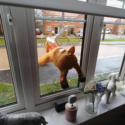 Zabawna ozdoba świąteczna "Ups!” z Mikołajem i reniferem