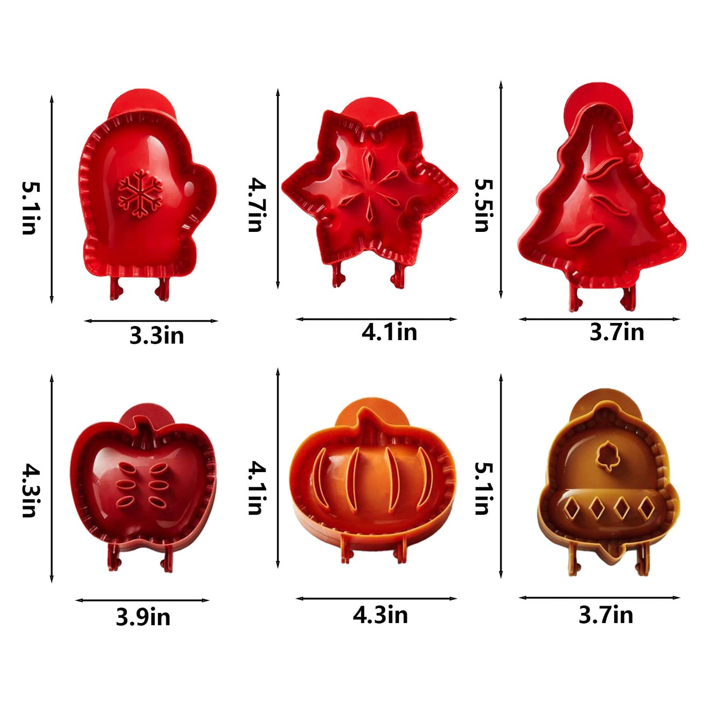 Zestaw [9] mini foremek do ciast na świąteczne wypieki