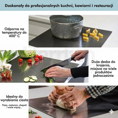Deska do krojenia ze stali nierdzewnej na blat kuchenny