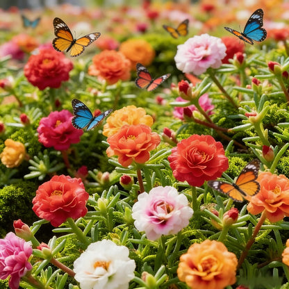 🌸Mieszanka nasion róży mchowej (1000 nasion) – 🌿Portulaka/Róża słoneczna