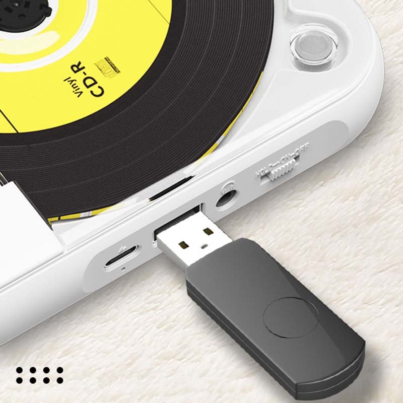 Przenośny odtwarzacz CD z Bluetooth – akumulatorowy Discman do samochodu i w podróż (Anti-Shock)