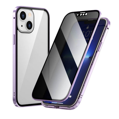 Magnetyczne etui prywatności do iPhone – Ochrona 360° – Szkło hartowane z filtrem prywatności – Dwustronna ochrona przeciwwstrząsowa