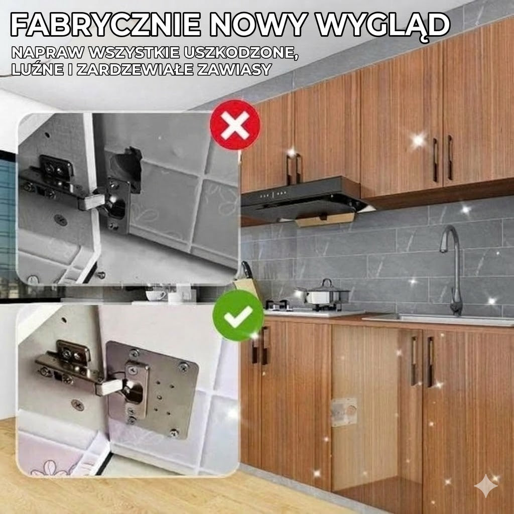 Profesjonalny zestaw do naprawy zawiasów meblowych