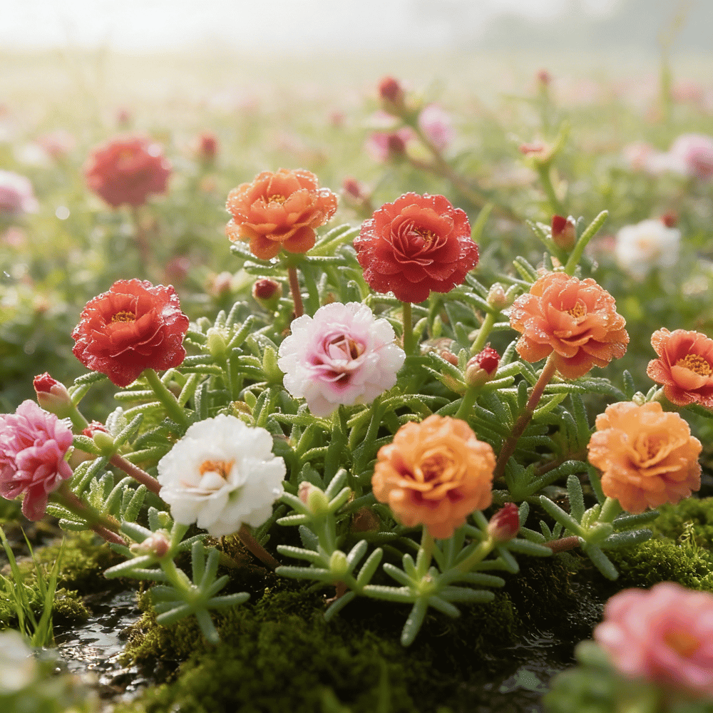 🌸Mieszanka nasion róży mchowej (1000 nasion) – 🌿Portulaka/Róża słoneczna