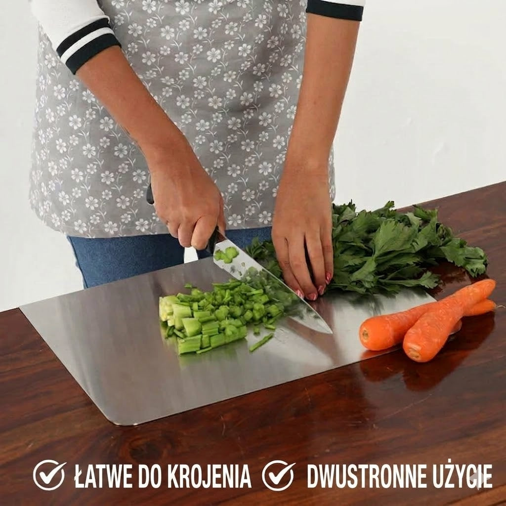 Deska do krojenia ze stali nierdzewnej na blat kuchenny