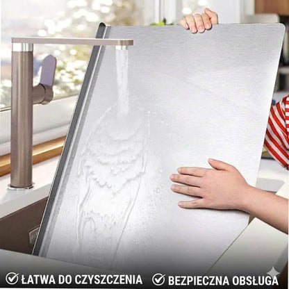 Deska do krojenia ze stali nierdzewnej na blat kuchenny