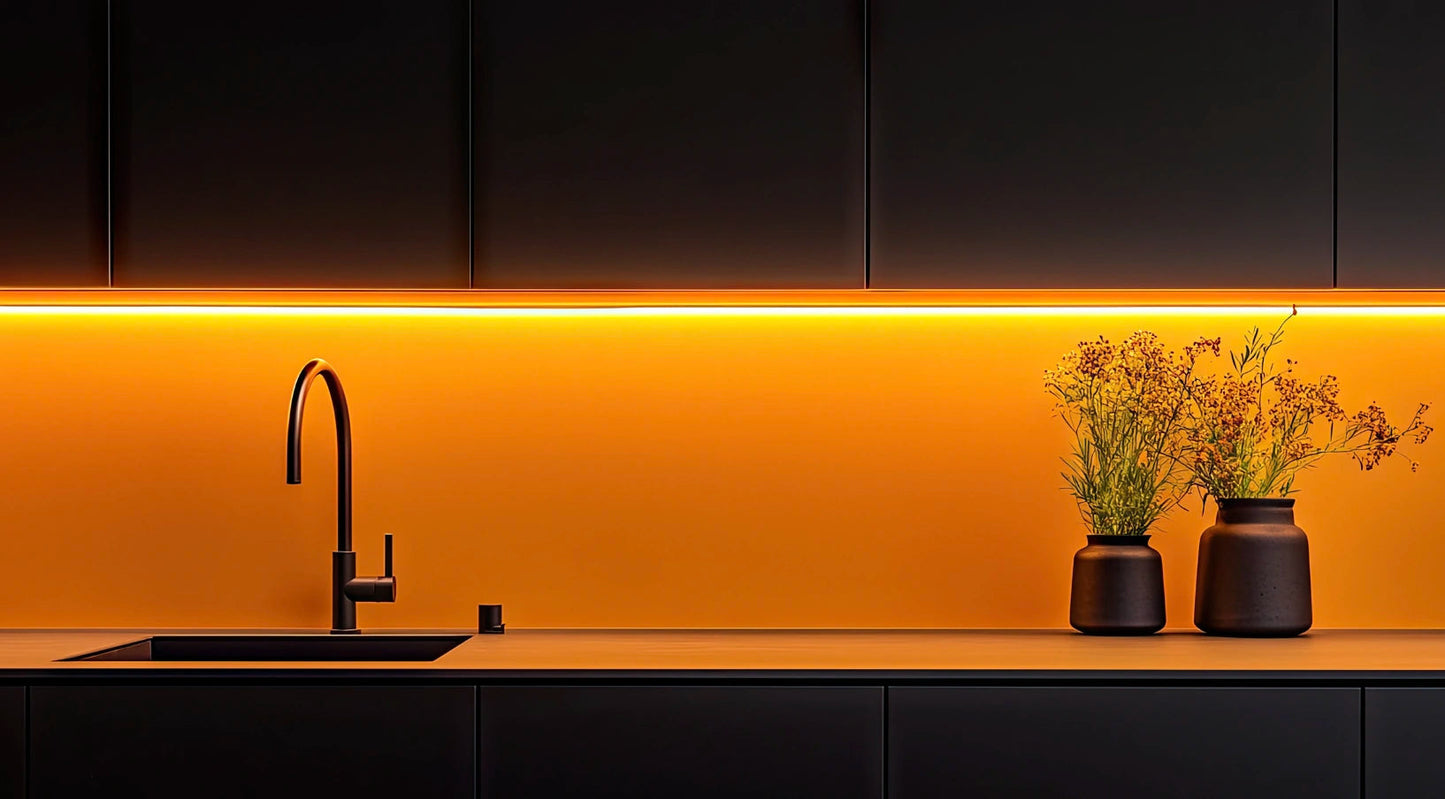 Taśma LED RGB – samoprzylepna i przycinana – oświetlenie nastrojowe do salonu i kuchni