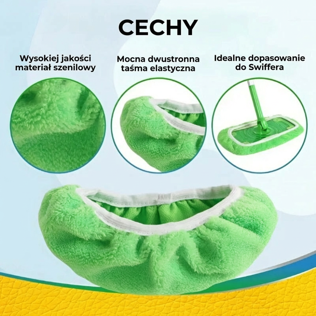 GreenSweep™ wielokrotnego użytku mop kompatybilny ze Swiffer
