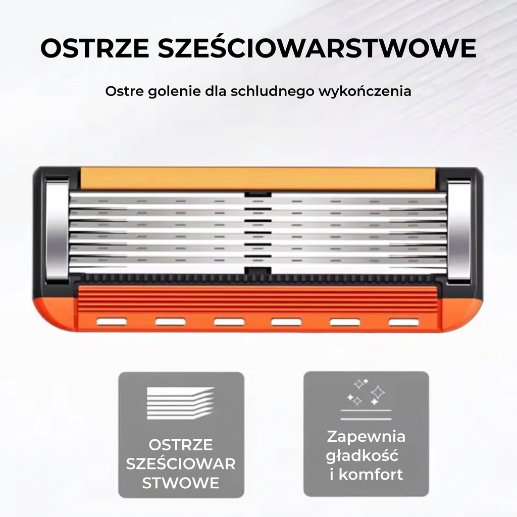Zestaw ProShave z 6 ostrzami – pakiet ekonomiczny 24/48 szt. – system 6-ostrzowy (wkłady wymienne)