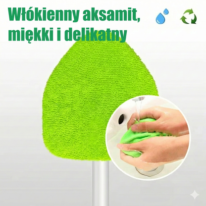 Zestaw teleskopowej ściągaczki do okien – wysuwany uchwyt z myjką i ściągaczką