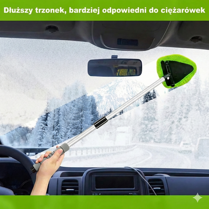 Zestaw teleskopowej ściągaczki do okien – wysuwany uchwyt z myjką i ściągaczką