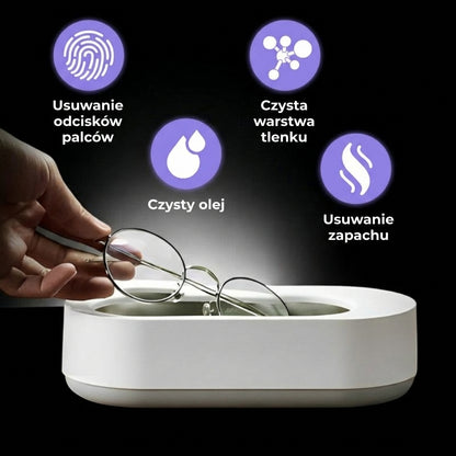 Clearzy™ ultradźwiękowa myjka do okularów i biżuterii – profesjonalna wanienka czyszcząca (również do protez)