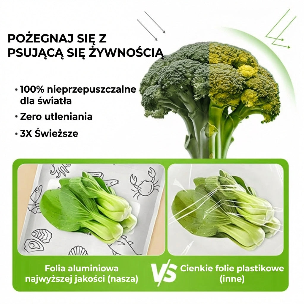 [Zestaw 30 szt.] Wielokrotnego użytku aluminiowe woreczki próżniowe z zamknięciem