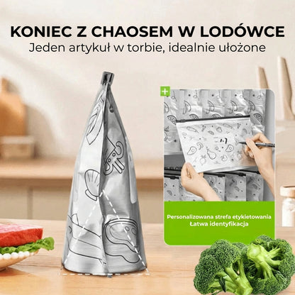[Zestaw 30 szt.] Wielokrotnego użytku aluminiowe woreczki próżniowe z zamknięciem