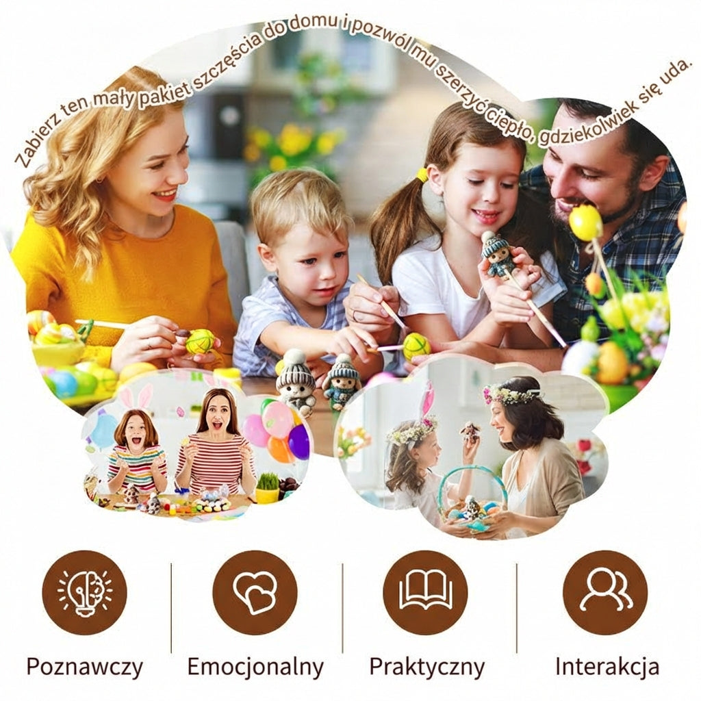 Ręcznie robiony mini króliczek pluszowy – zabawny prezent wielkanocny i dekoracja
