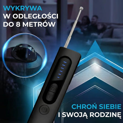 Detektor ukrytych kamer, wykrywacz lokalizatorów GPS oraz skaner sygnałów RF