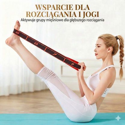 Długa taśma oporowa – guma do jogi, pilatesu i rozciągania (taśma fitness)