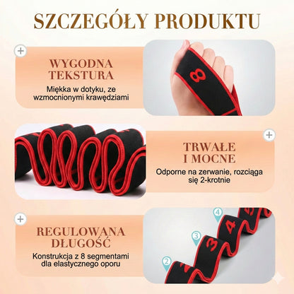 Długa taśma oporowa – guma do jogi, pilatesu i rozciągania (taśma fitness)