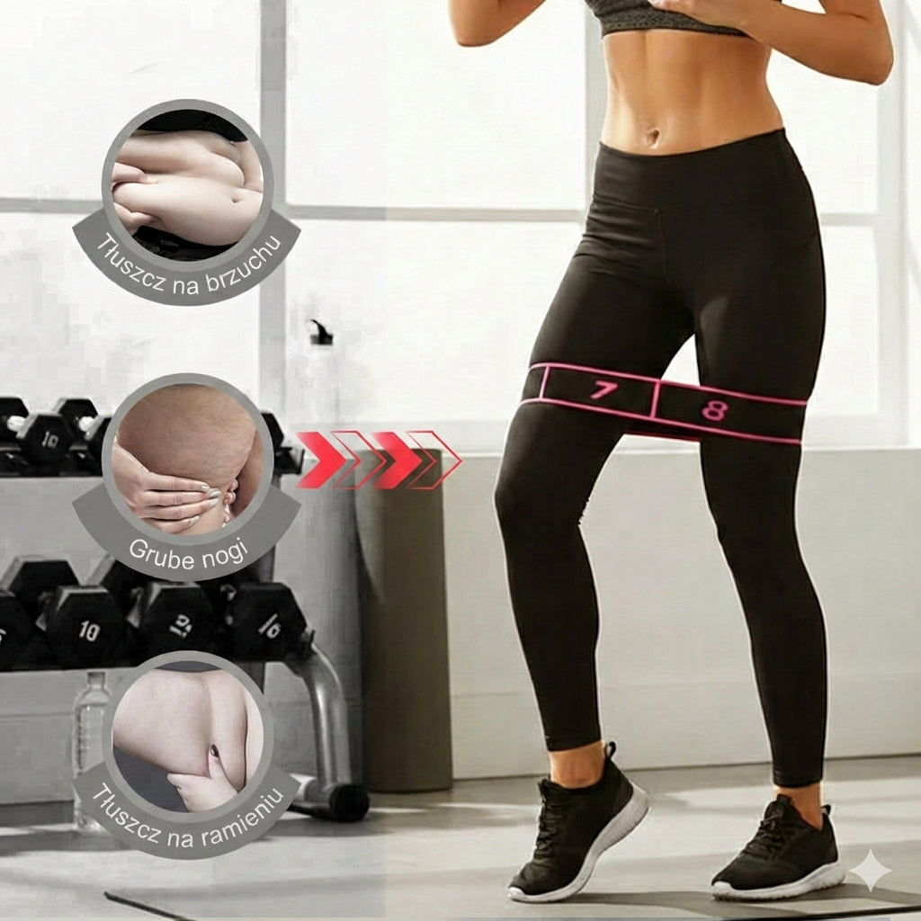 Długa taśma oporowa – guma do jogi, pilatesu i rozciągania (taśma fitness)