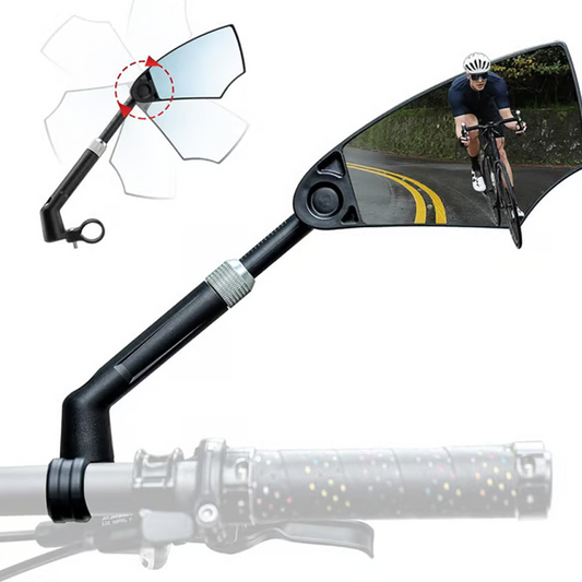 Regulowane lusterko wsteczne do kierownicy rowerowej – widok 360°