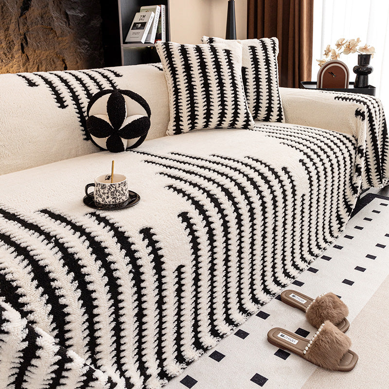 Pluszowy pokrowiec na sofę odporny na zwierzęta z funkcją antypoślizgową