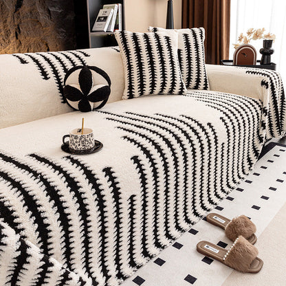 Pluszowy pokrowiec na sofę odporny na zwierzęta z funkcją antypoślizgową