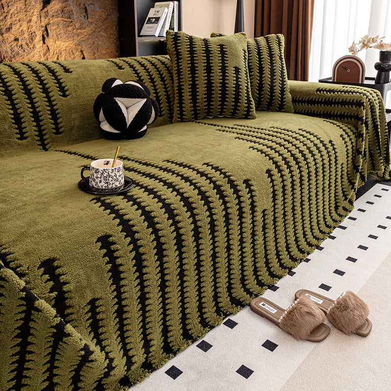 Pluszowy pokrowiec na sofę odporny na zwierzęta z funkcją antypoślizgową