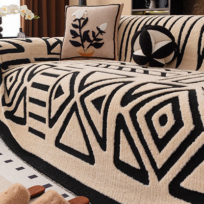 Pluszowy pokrowiec na sofę odporny na zwierzęta z funkcją antypoślizgową