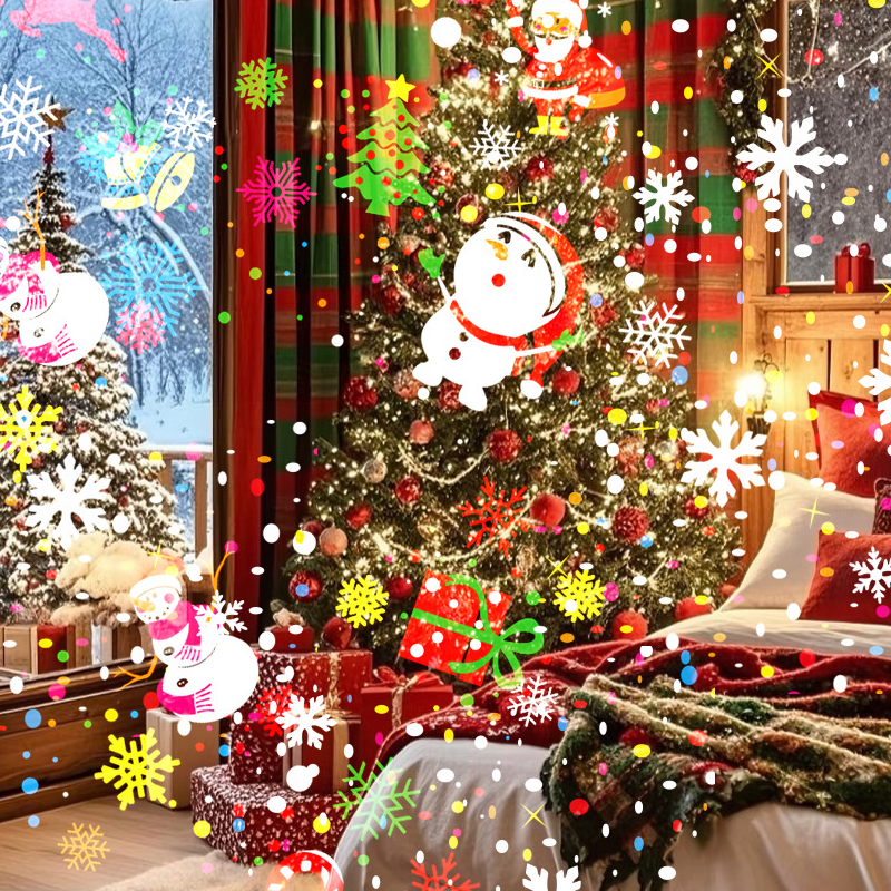 Magiczny świąteczny projektor z ruchomymi wzorami